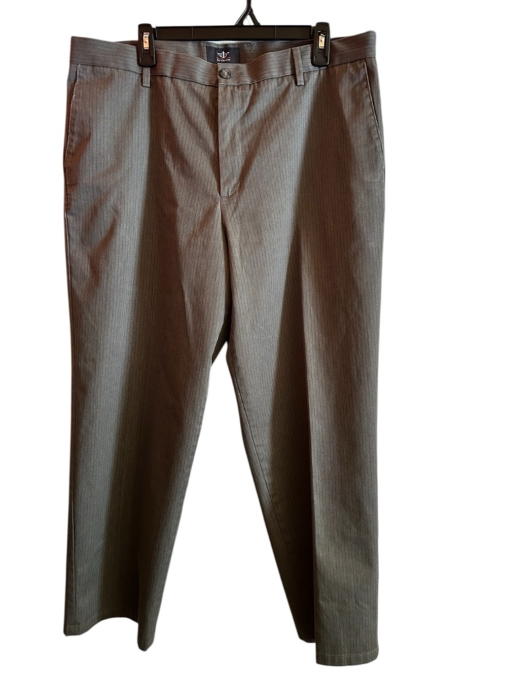 Dockers Men's Brown Pinstripe Dress Pants